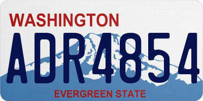 WA license plate ADR4854