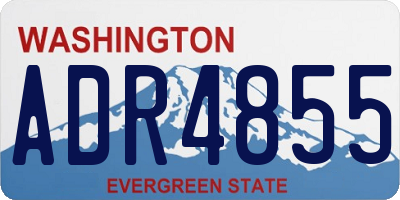 WA license plate ADR4855