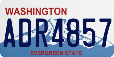 WA license plate ADR4857