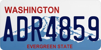 WA license plate ADR4859