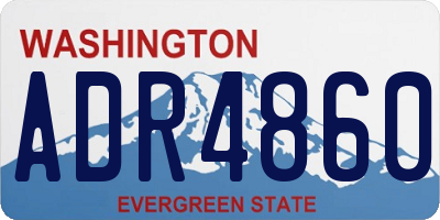 WA license plate ADR4860