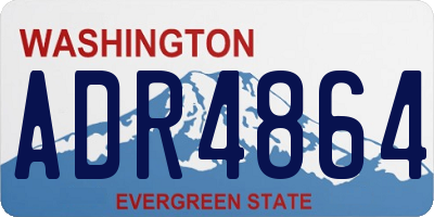 WA license plate ADR4864