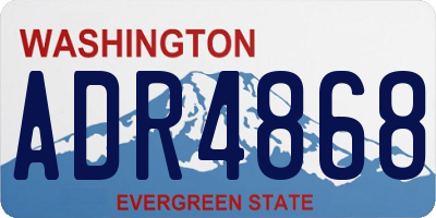 WA license plate ADR4868