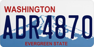 WA license plate ADR4870