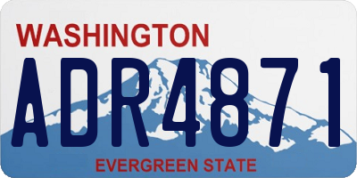 WA license plate ADR4871