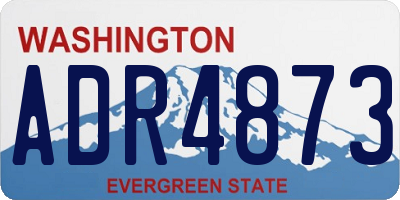 WA license plate ADR4873