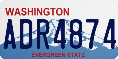 WA license plate ADR4874