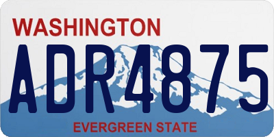 WA license plate ADR4875