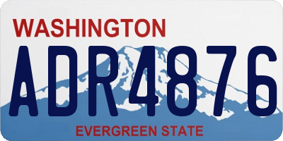 WA license plate ADR4876