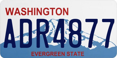 WA license plate ADR4877