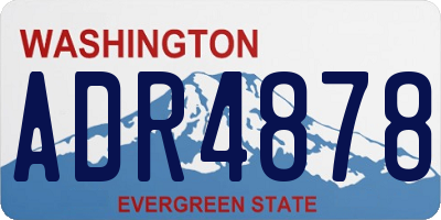WA license plate ADR4878