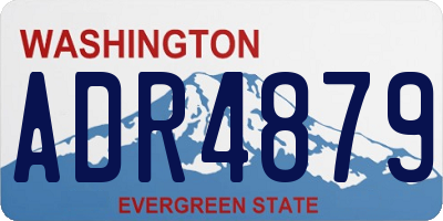 WA license plate ADR4879