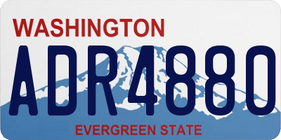 WA license plate ADR4880