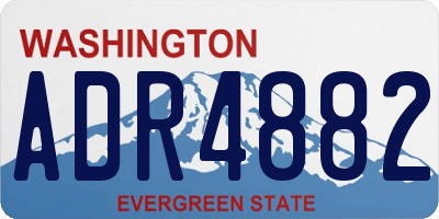 WA license plate ADR4882