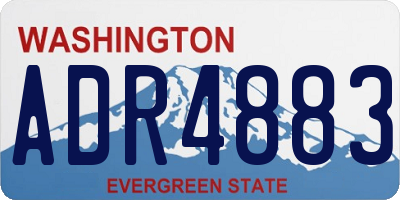 WA license plate ADR4883