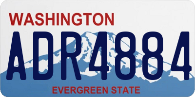 WA license plate ADR4884