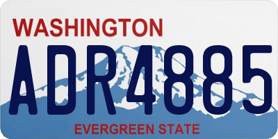 WA license plate ADR4885