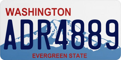 WA license plate ADR4889