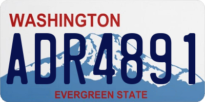 WA license plate ADR4891