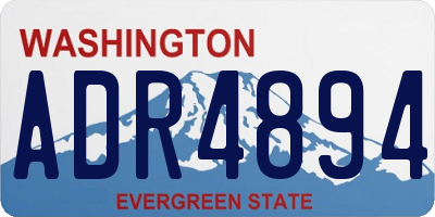WA license plate ADR4894
