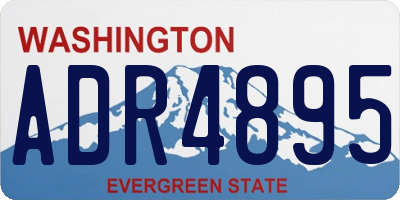 WA license plate ADR4895
