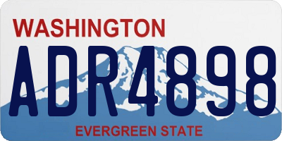 WA license plate ADR4898