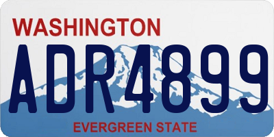 WA license plate ADR4899