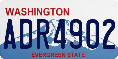 WA license plate ADR4902
