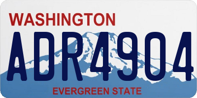 WA license plate ADR4904