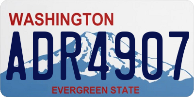 WA license plate ADR4907