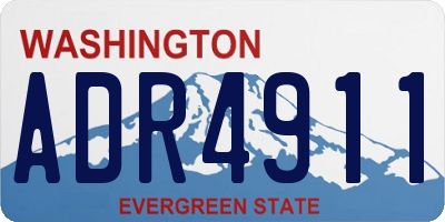 WA license plate ADR4911