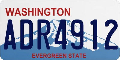 WA license plate ADR4912