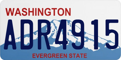 WA license plate ADR4915