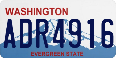 WA license plate ADR4916