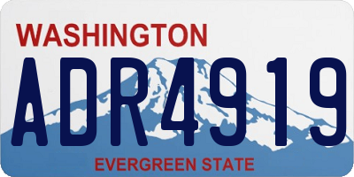 WA license plate ADR4919