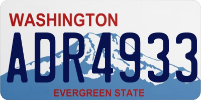 WA license plate ADR4933