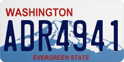 WA license plate ADR4941