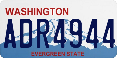 WA license plate ADR4944