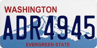 WA license plate ADR4945