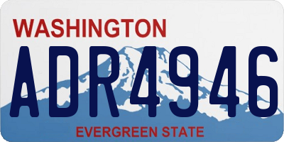 WA license plate ADR4946