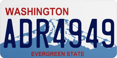 WA license plate ADR4949