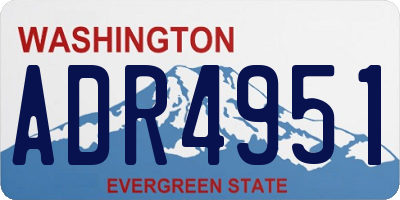 WA license plate ADR4951