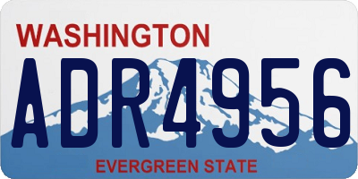 WA license plate ADR4956