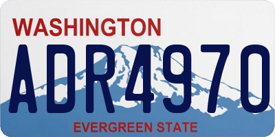 WA license plate ADR4970