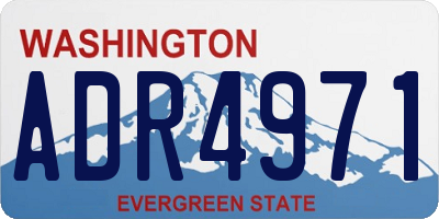 WA license plate ADR4971