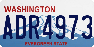 WA license plate ADR4973