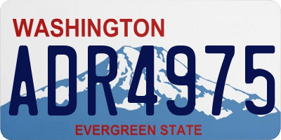 WA license plate ADR4975