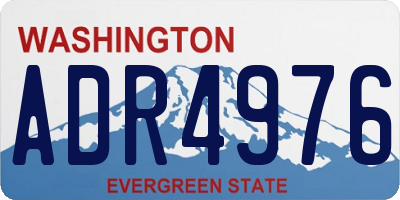 WA license plate ADR4976