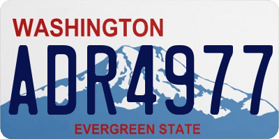 WA license plate ADR4977