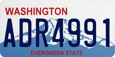 WA license plate ADR4991